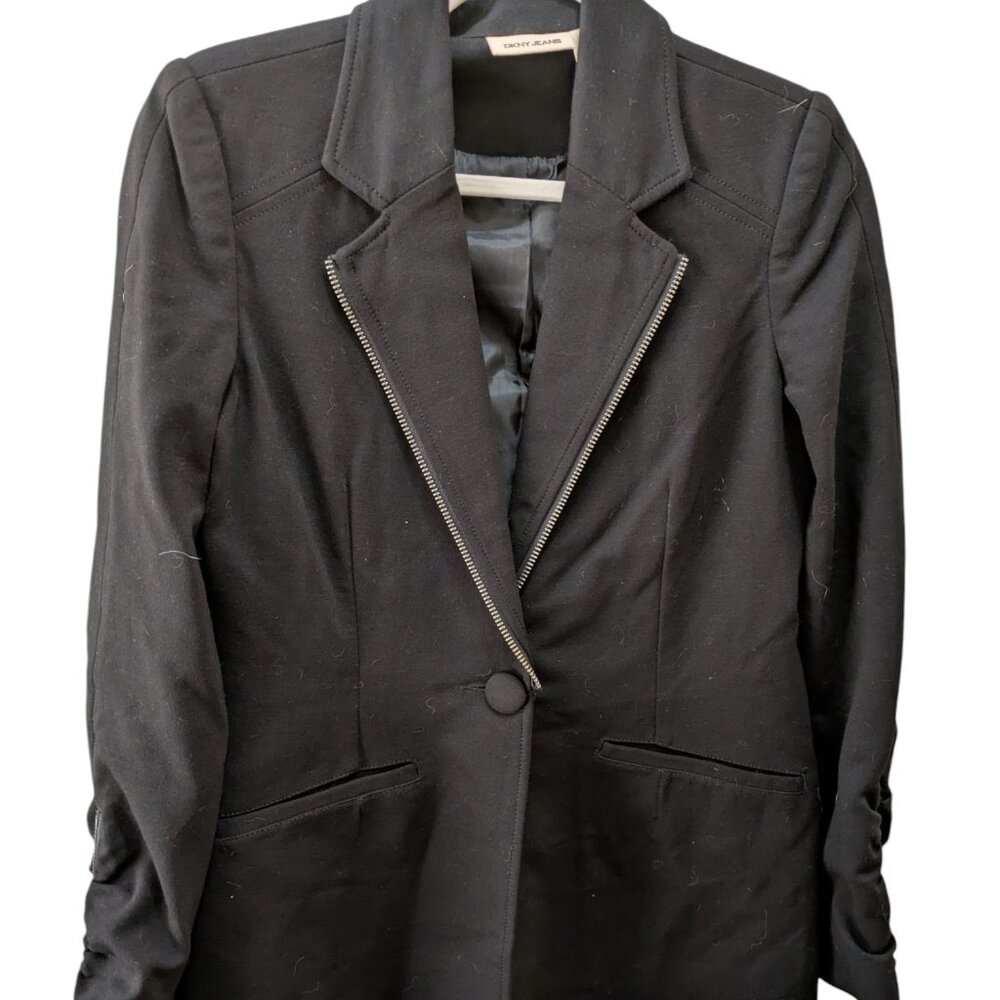 DKNY JEANS Zipper Sleeve Blazer